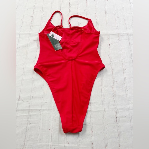 Wild Fable NWT red one piece swimsuit extra cheeky extra high leg multiple sizes - Picture 3 of 7